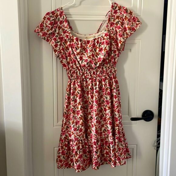 Altar’D State Red Floral Mini Dress - Picture 1 of 6